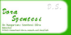 dora szentesi business card